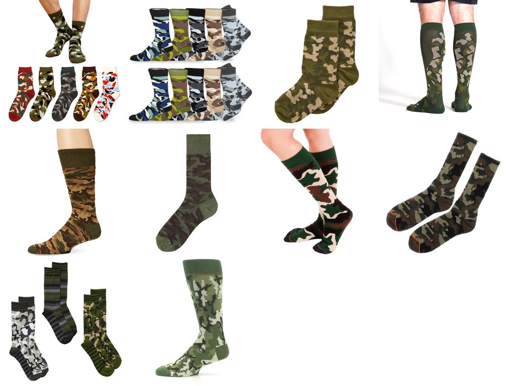 camouflage socks